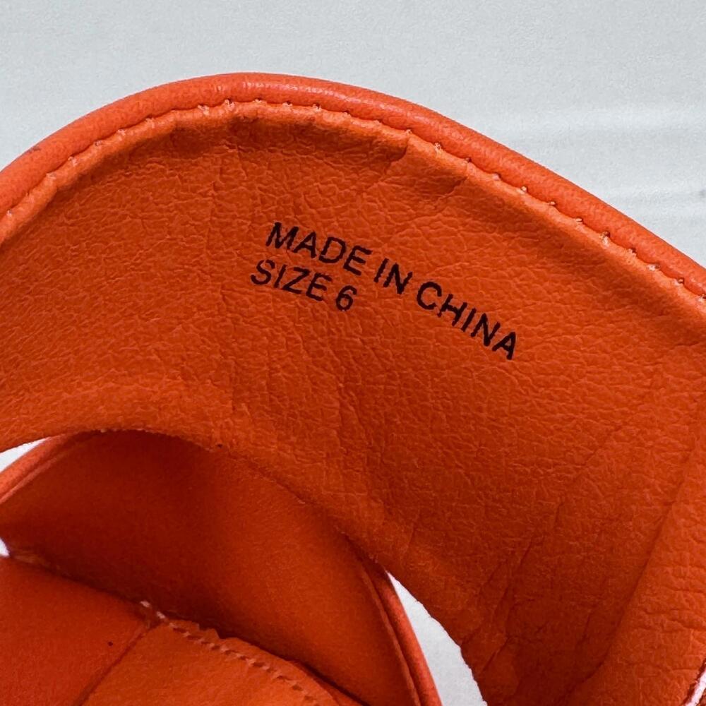 NWT Beast Fashion Orange Lucy Sandal - 6 - Picture 2 of 7